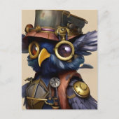 Steampunk Owl Briefkaart (Voorkant)