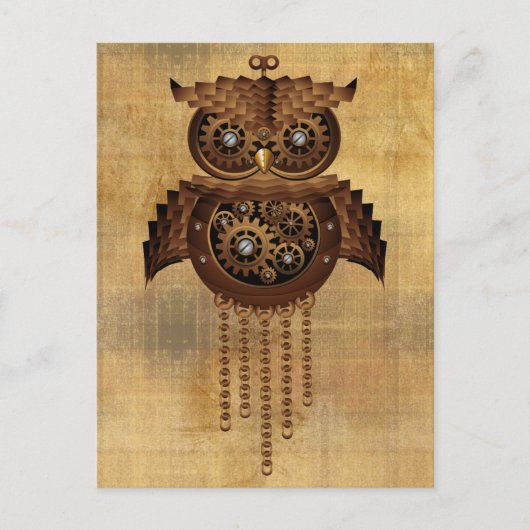 Steampunk Owl  Briefkaarten (Voorkant)