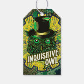 Steampunk Owl Cadeaulabel (Voorkant)