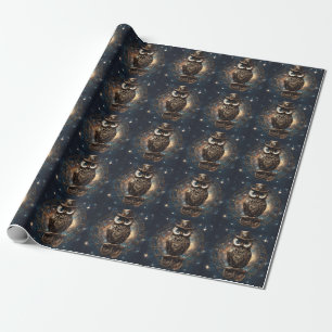 Steampunk Owl Cadeaupapier