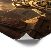 steampunk owl clockwork art poster (Hoek)