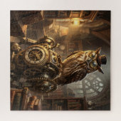 steampunk owl clockwork art puzzle legpuzzel (Horizontaal)