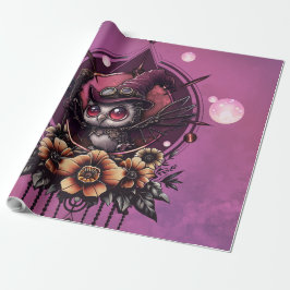 Steampunk Owl: de bewaker van geheimen. Cadeaupapier