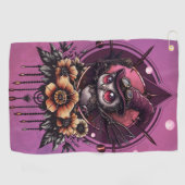 Steampunk Owl: de bewaker van geheimen. Golfhanddoek (Horizontaal)