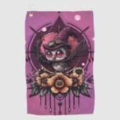 Steampunk Owl: de bewaker van geheimen. Golfhanddoek (Voorkant)