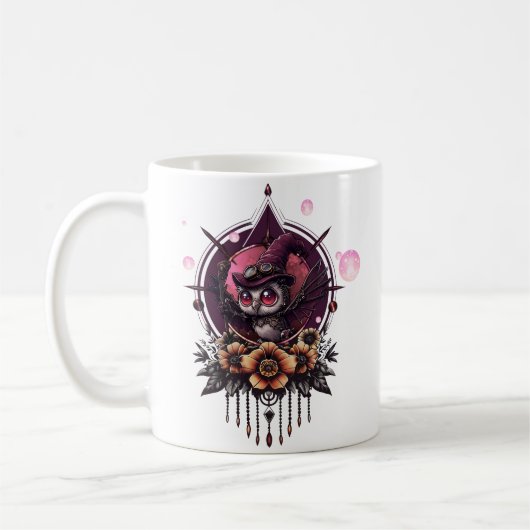 Steampunk Owl: de bewaker van geheimen. Koffiemok (Links)