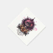 Steampunk Owl: de bewaker van geheimen. Servet (Hoek)