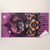 Steampunk Owl: de bewaker van geheimen. Strandlaken (Voorkant)
