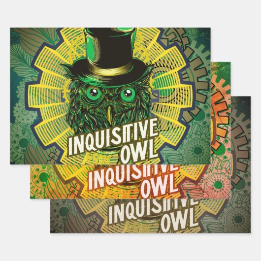 Steampunk Owl Inpakpapier Vel (Set)
