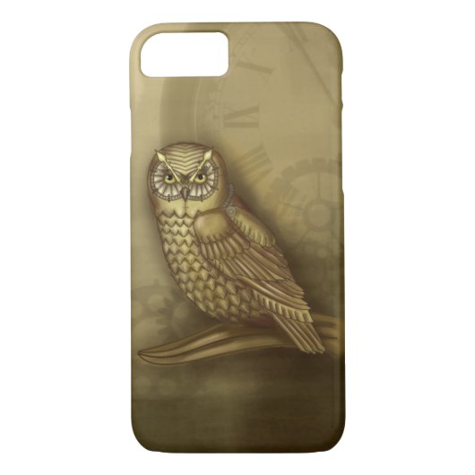 Steampunk Owl iPhone 7 hoesje (Achterkant)