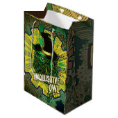 Steampunk Owl Medium Cadeauzakje (Voorkant Gekanteld)