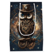 Steampunk Owl Medium Cadeauzakje (Achterkant)