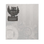 Steampunk Owl Notitieblok (Voorkant)
