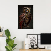 Steampunk Owl Poster (Thuiskantoor)