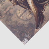 Steampunk Owl Tissuepapier (Detail)