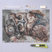 Steampunk Owl Tissuepapier (Craft)