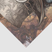 Steampunk Owl Tissuepapier (Detail)