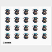 Steampunk Owl Vierkante Sticker (Vel)