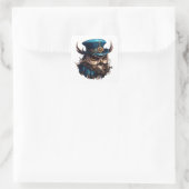 Steampunk Owl Vierkante Sticker (Tas)
