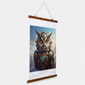 Steampunk Owl Wall Art - Victorian Mechanical Bird Hangend Wandkleed (Gebogen)