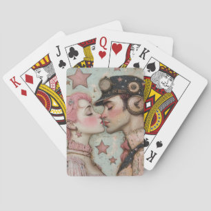 Steampunk Paar Pokerkaarten