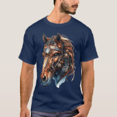 Steampunk Paard Artistiek Paard grappig T-shirt (Voorkant)