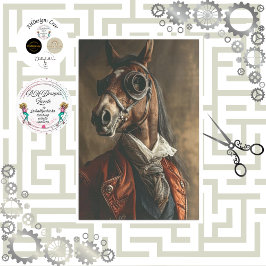  Steampunk Paard Decoupage Tissuepapier