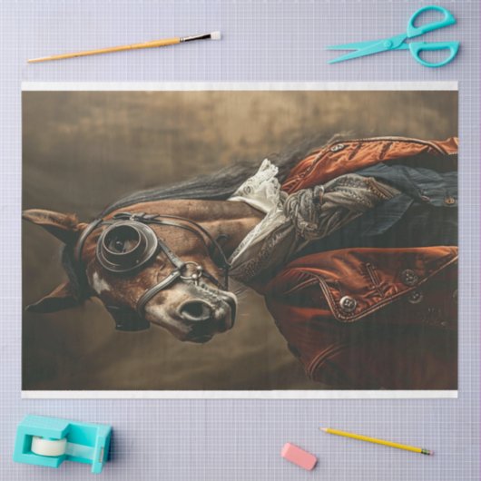  Steampunk Paard Decoupage Tissuepapier (Craft)