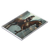Steampunk paard met ruiter notitieboek (Linkerzijde)