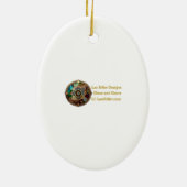 Steampunk paasei  blauw ei keramisch ornament (Achterkant)