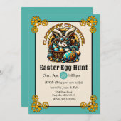 Steampunk paashaas kaart (Voorkant / Achterkant)