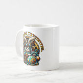 Steampunk paashaas koffiemok (Voorkant links)