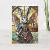 Steampunk paashaas krijger engel kaart (Voorkant)