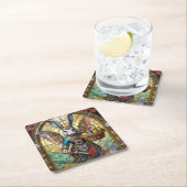 Steampunk paashaas krijger engel kartonnen onderzetters (Insitu)