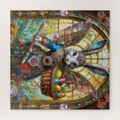 Steampunk paashaas krijger engel legpuzzel (Horizontaal)