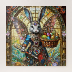 Steampunk paashaas krijger engel legpuzzel