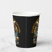 Steampunk paashaas papieren bekers (Rechts)