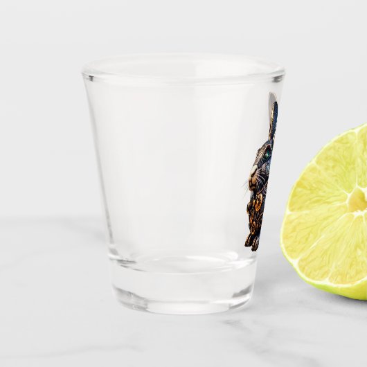 Steampunk paashaas shot glas (Links)