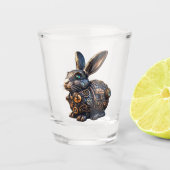 Steampunk paashaas shot glas (Voorkant)