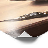 Steampunk Paasmand gevuld met kleurrijke eieren Foto Afdruk (Hoek)