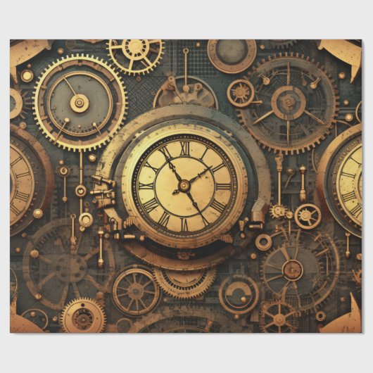 Steampunk-pakpapier Cadeaupapier (Vlak)