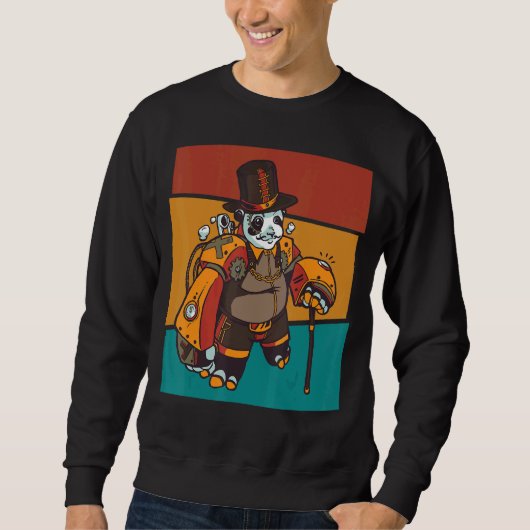 Steampunk Panda Mechanical Trui (Voorkant)