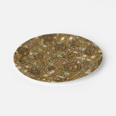 Steampunk-paneel - Tandwielen en pijpen - messing Papieren Bordje (Gekanteld)