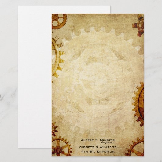 Steampunk  papier (Voorkant / Achterkant)