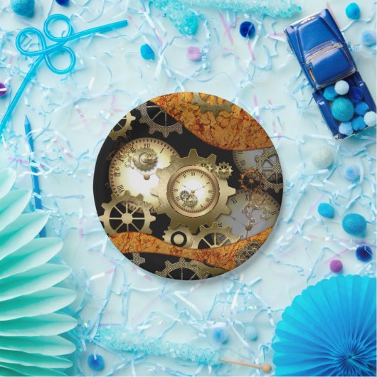 Steampunk Papieren Bordje (Feest)