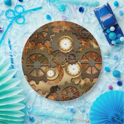 Steampunk Papieren Bordje (Feest)