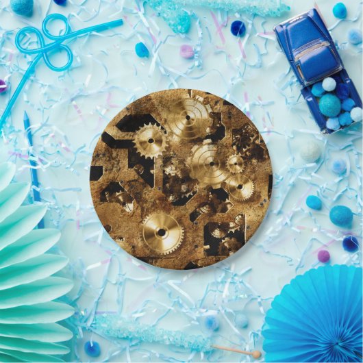 Steampunk Papieren Bordje (Feest)