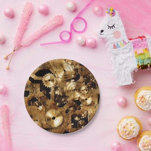 Steampunk Papieren Bordje (Feest)