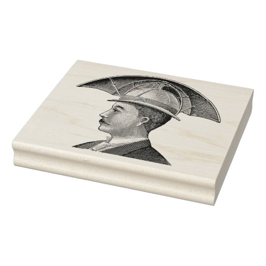 Steampunk Paraplu Pet Man Art Stamp Rubberstempel (Stempel)