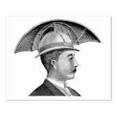 Steampunk Paraplu Pet Man Art Stamp Rubberstempel (Afrduk)